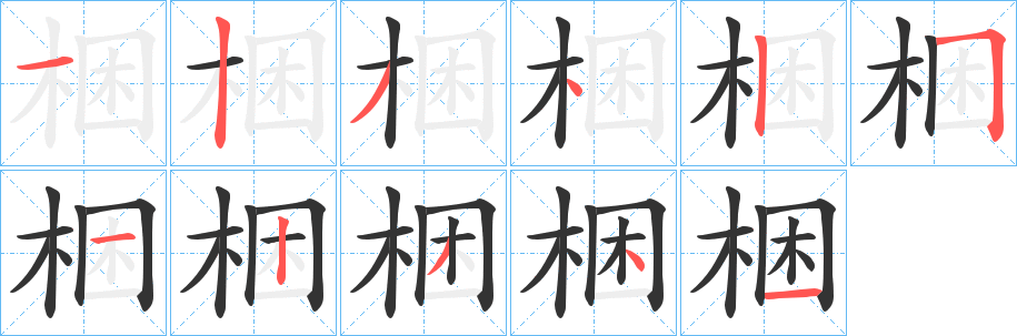 梱的筆順筆畫(huà)