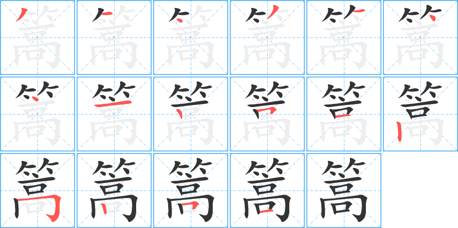 篙的筆順筆畫