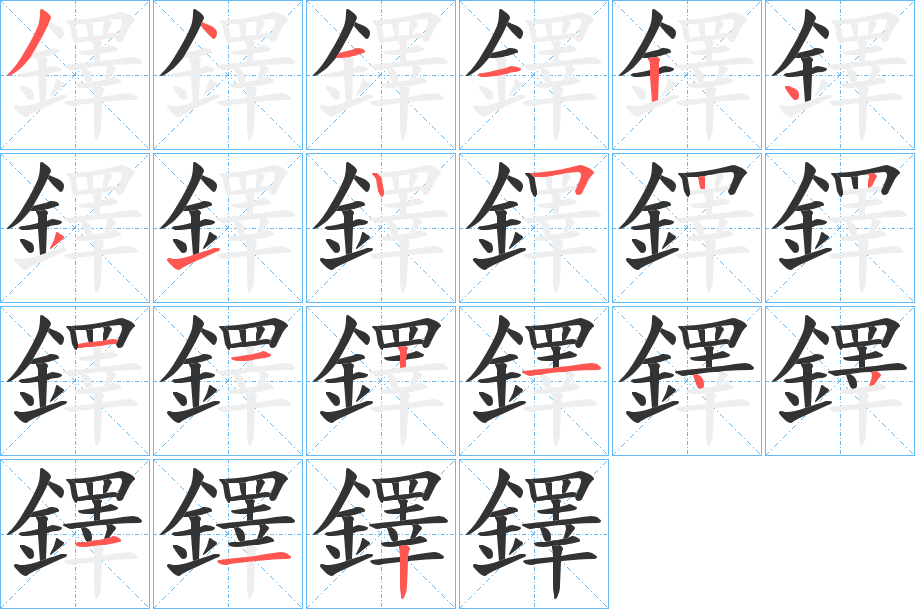 鐸的筆順筆畫