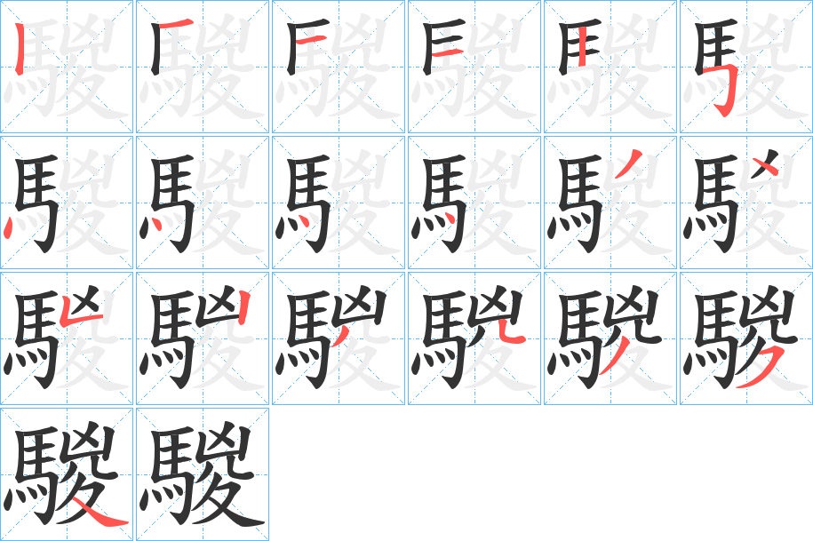 騣的筆順筆畫